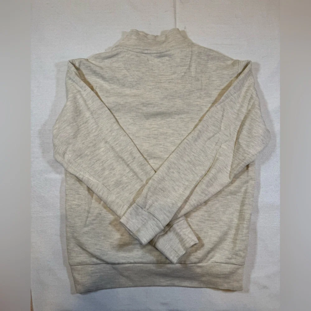 U.S. Polo Association Men's Cream Zip Up Sweater